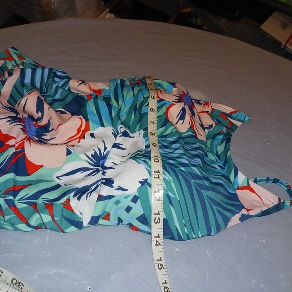 Kona Sol womens floral criss cross back closure one piece swim suit size… - Picture 7 of 9